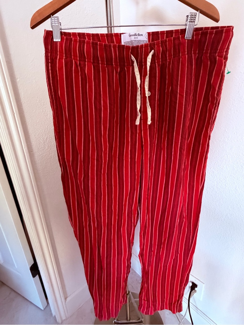 Goodfellow & Co Red Striped Lounge Joggers
